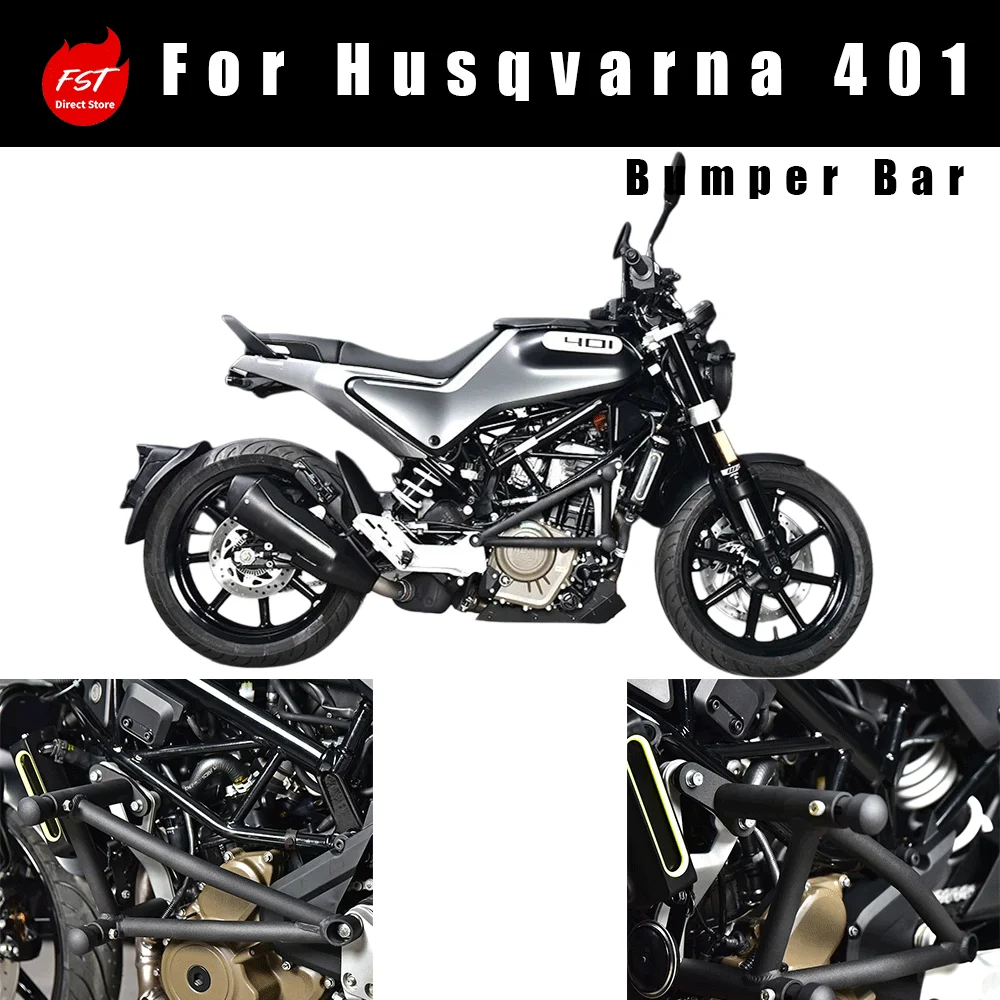 Spring‑Loaded Race‑Spec Crash Bar Bumper Protector For Husqvarna 401 Black Arrow White Arrow Motorcycle Accessories