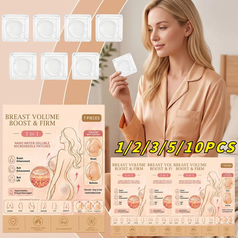 Breast Volume Boost Firming Microneedle Patches 3 In 1 Butt Enhancement and Lifting Patch Hormone Free Mild Body Care Sticker