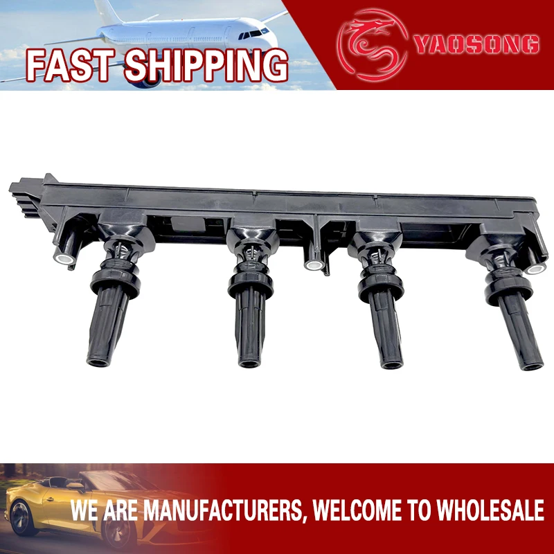 

New OEM 597087 9656695780 5970A6 Engine Ignition Coil For CITROEN C4 C5 C8 PEUGEOT JUMPY EXPERT Van 307 407 408 807 Auto Parts