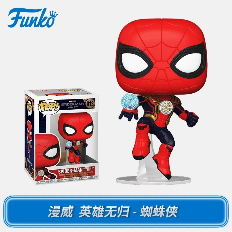 Figurka Funko Pop Spider-Man Akcja Anime Strój Ostatniej Bitwy # 1160 # 913 Q Version Statue Doll Collectibles Global Limited Toy