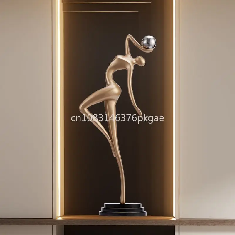 Simple Modern Abstract Figure Sculpture Art Porch Decoration Living Room Wine Cabinet Light Luxury Decoration