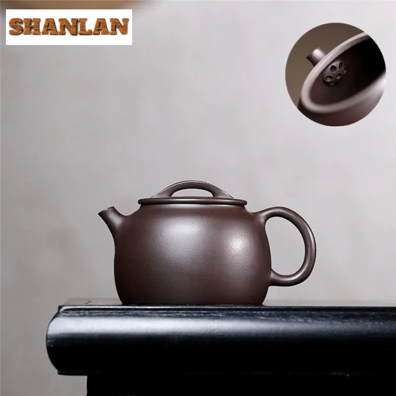 

180ml Creative Yixing Purple Clay Teapots Master Handmade Well Curb Pot Raw Ore Purple Mud Kettle Zisha Tea Set Craft Collection