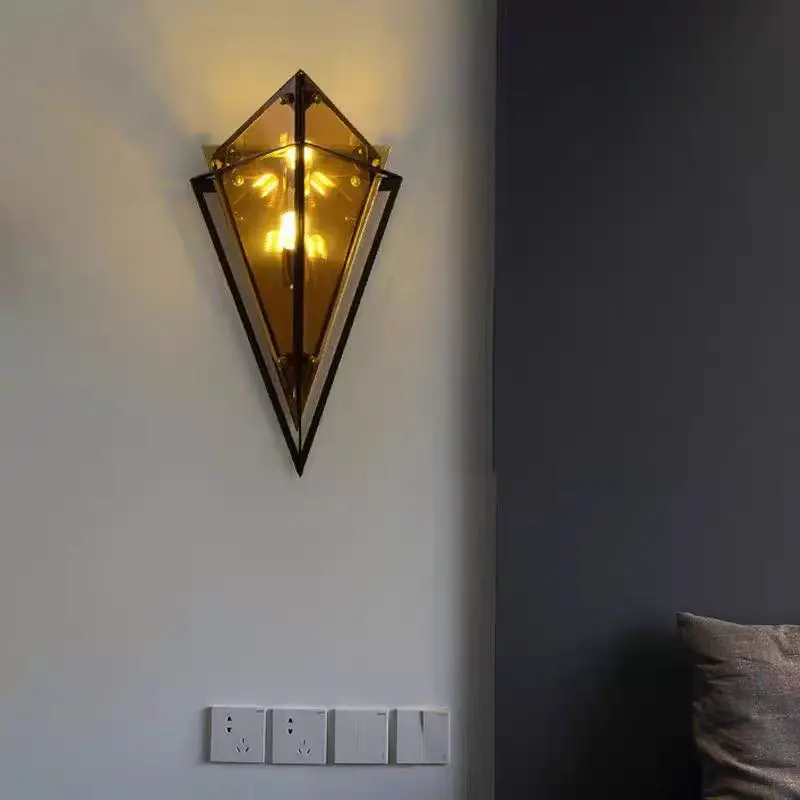 Personalized background wall wall lamp Simple creative hotel corridor aisle bedroom bedside ambient wall lamp