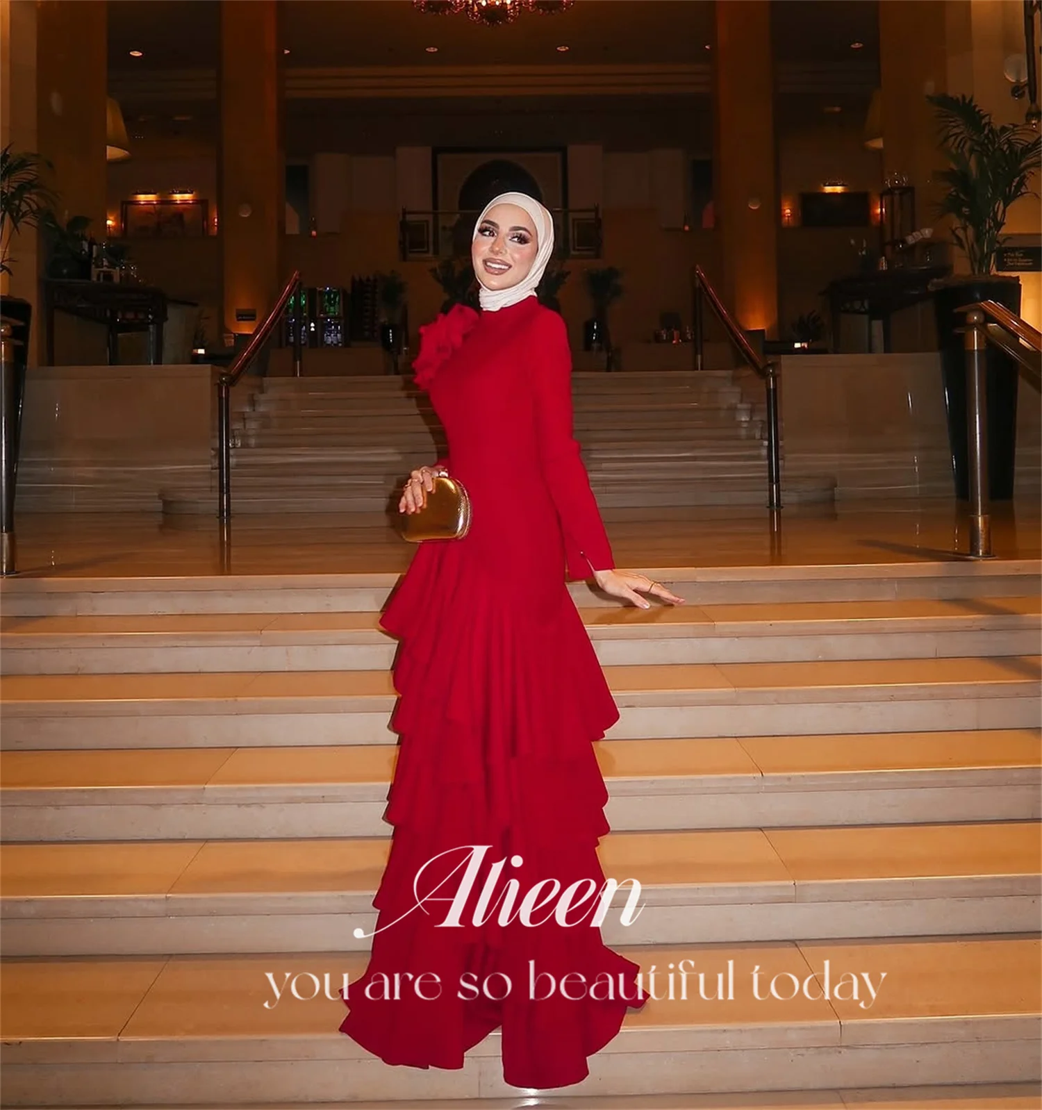 Abito da sera da donna di lusso Aileen con maniche Abiti da sera da donna di lusso personalizzati per occasioni speciali Novità in abiti