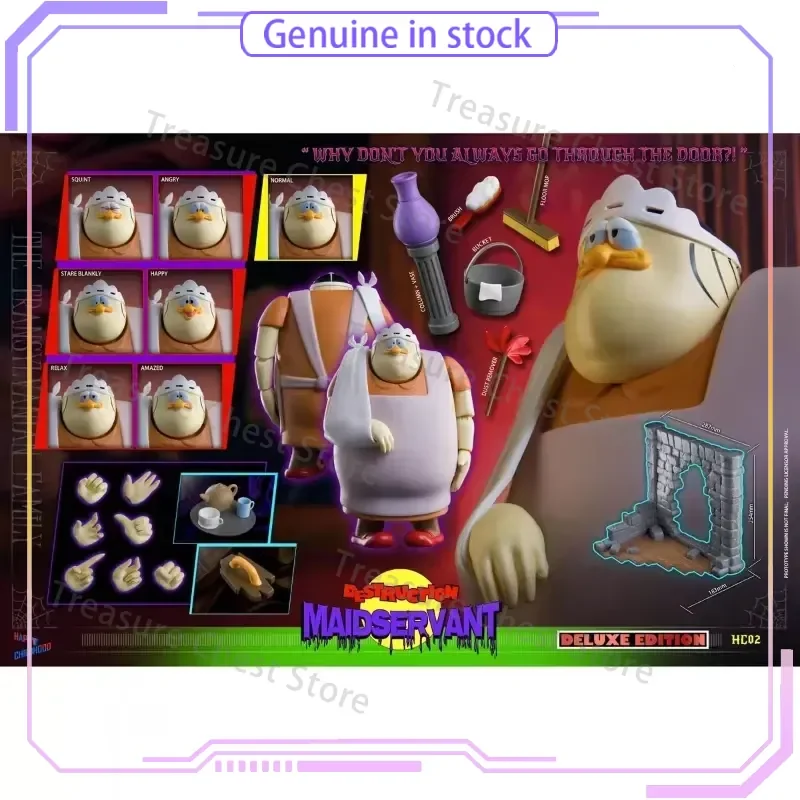 HAPPY-CHILDHOOD Strange Duck Destruction Maid Action Doll Model HC02 Adventure of the Strange Duck Collectible Figure Toy