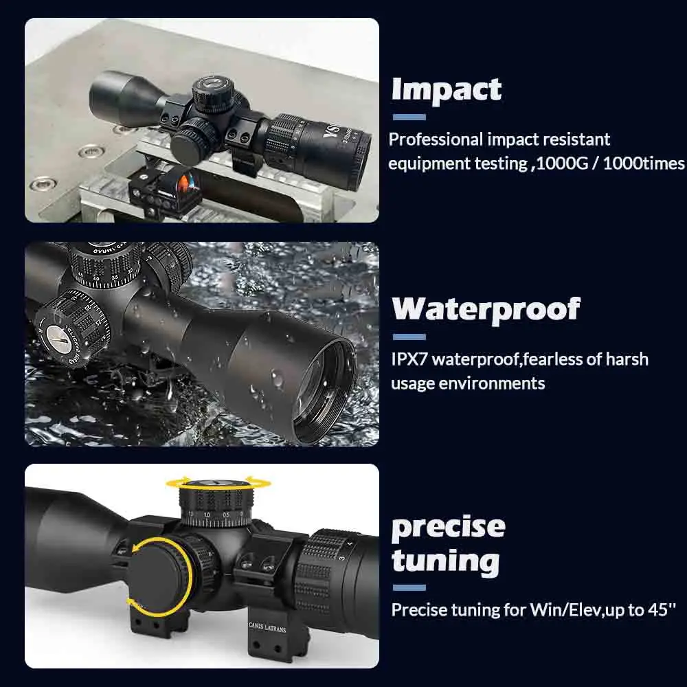 

2024 New Model Outdoor Use Hunting FFP 3-12x44 Optical Scope