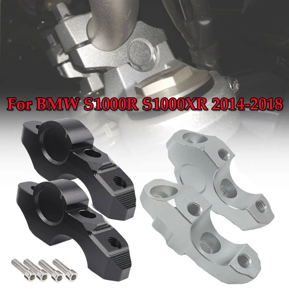 CNC Height 28mm Riser Handlebar Clip Adapter For BMW S1000R S1000XR 2014-2018