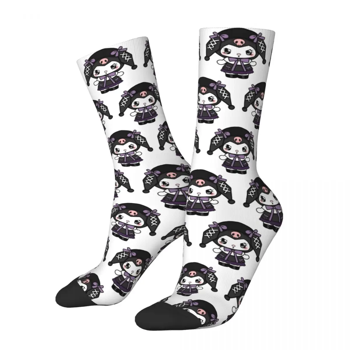 

Happy Funny Male Men Socks Hip Hop Kuromi Lolita Sock Polyester Skateboard Women Socks Spring Summer Autumn Winter