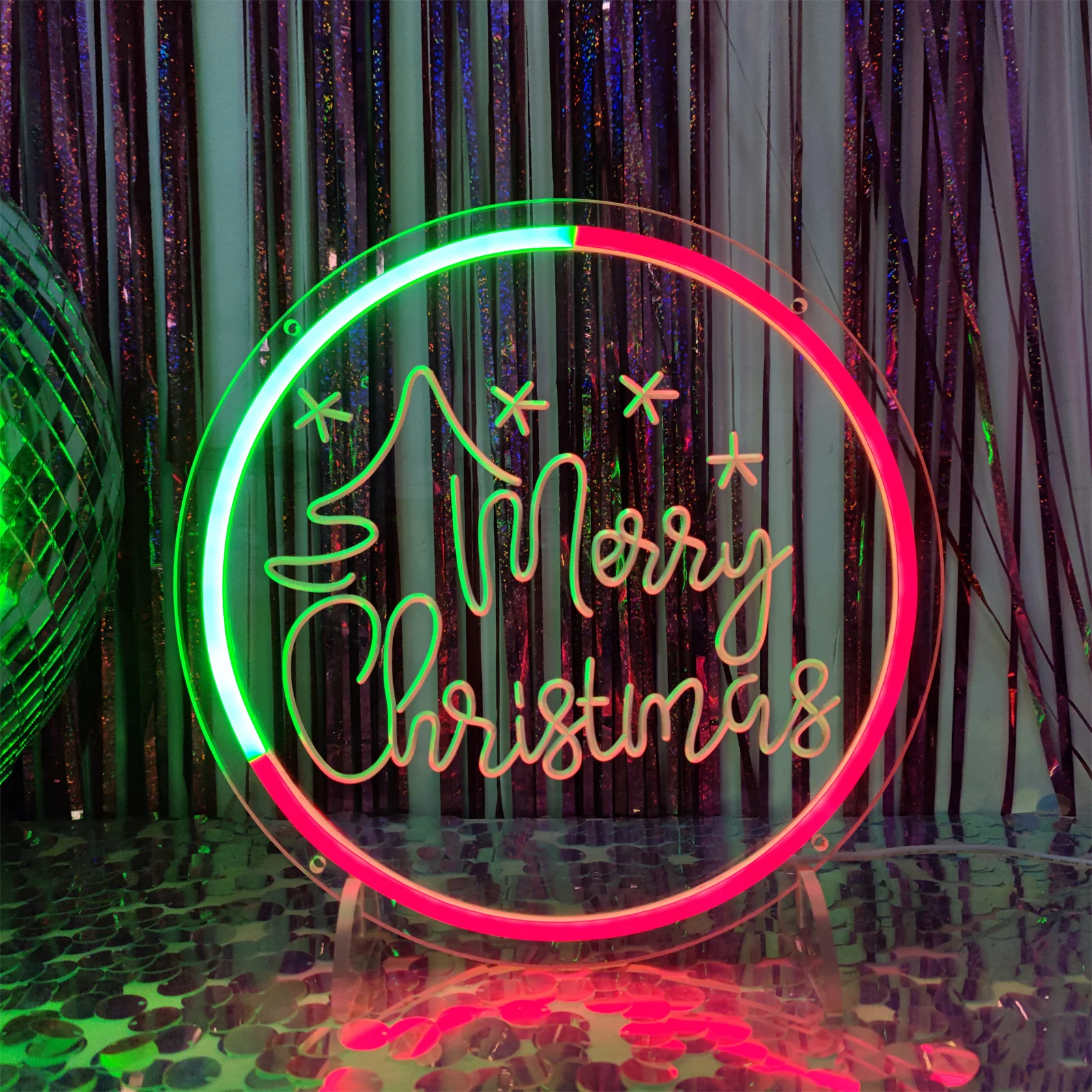 Merry Christmas Neon Sign Light,Led Modeling Light,for Christmas Gift,Bedroom, Living Room,Christmas Decor-3D Carving Wall Art