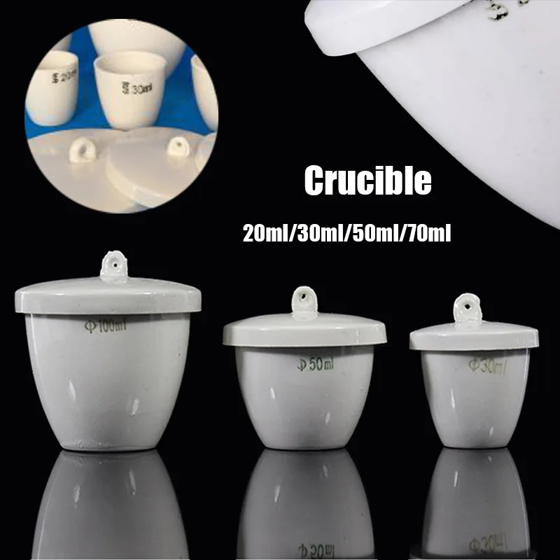 

1pcs 20ml/30ml/50ml/70ml Lab Porcelain Crucible Laboratory Equipment