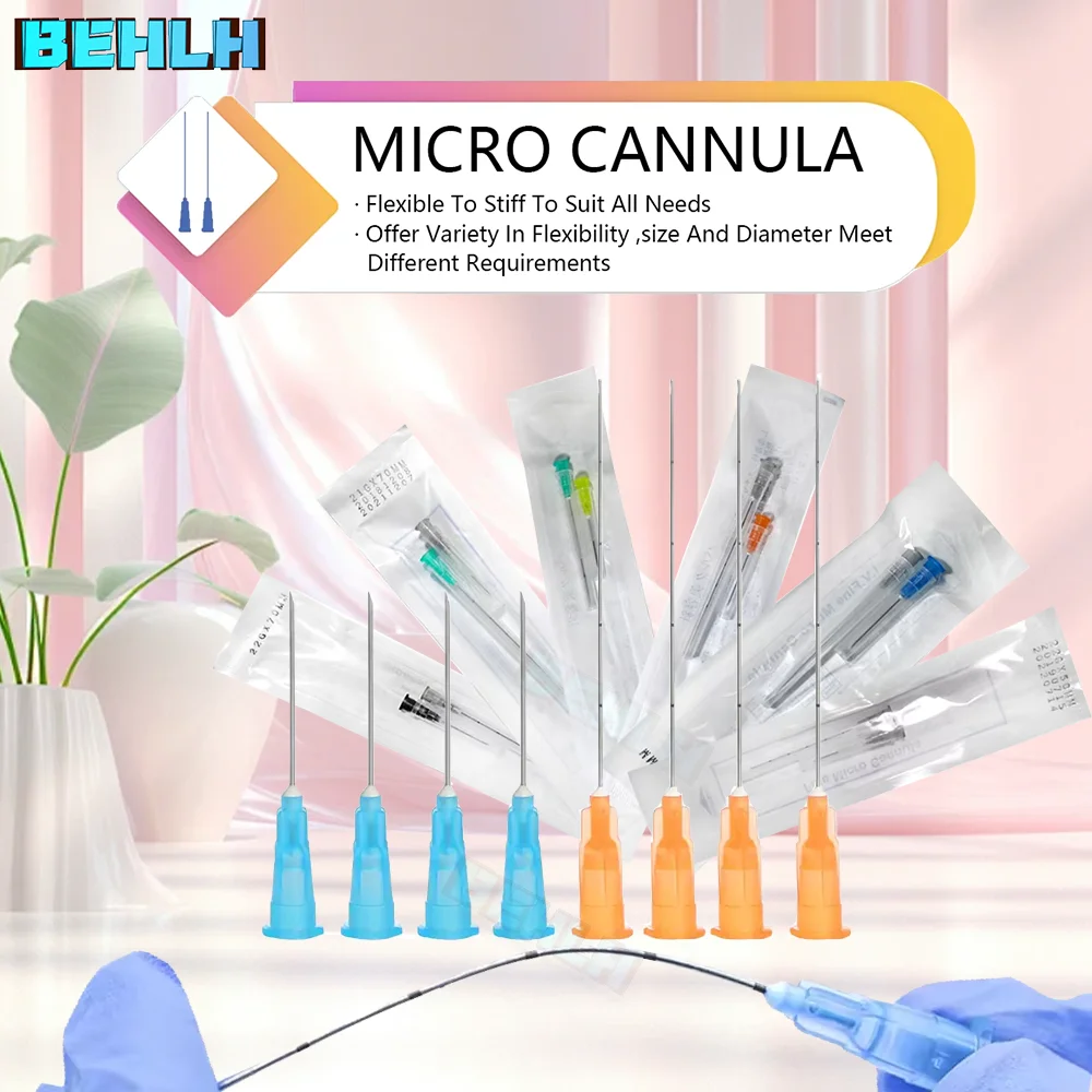 

Disposable Blunt Tip Cannula Needle For Filler Injection 18G 21G 22G 23G 25G 27G 30G Uric Acid Facial Filling Nose 1 box