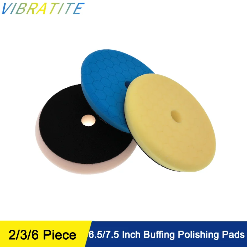 

Полировальные полировальные подушечки 6,5/7,5 дюймов, желтые/белые/синие полировальные подушечки из пенопласта, 2/3/6 шт. Полировальные подушечки для полировки составления