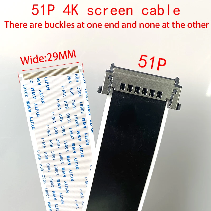 New for Sony KDL-42W650A 60W600B 42W700B 50W680A 51p 4K 29MM wide flat cable for HDTV