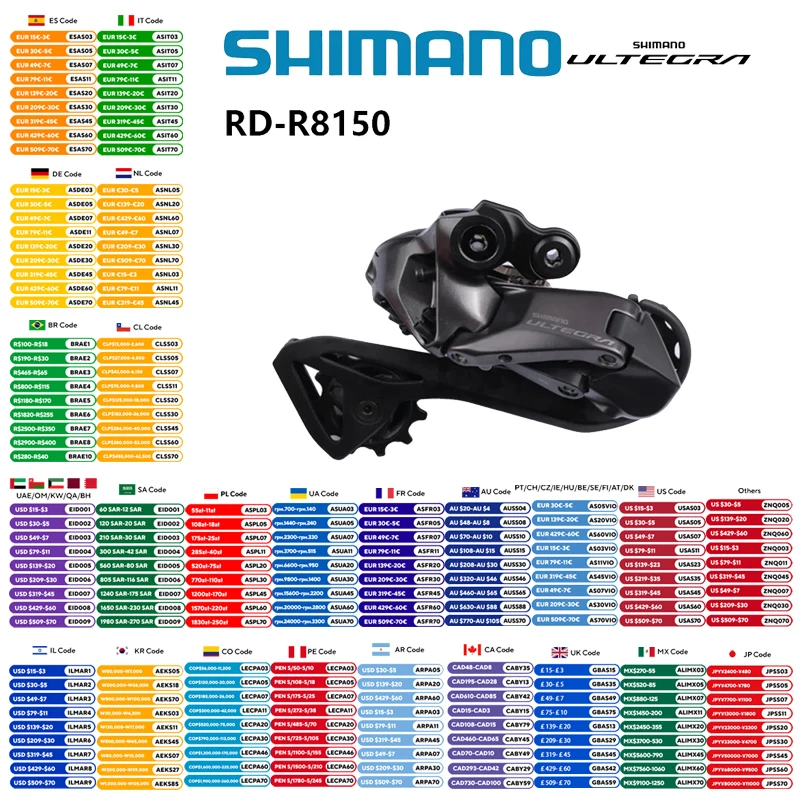 

SHIMANO ULTEGRA Di2 RD-R8150 2x12 speed SHIMANO SHADOW RD Hidden Rear Derailleur For Road Bike For R8170 Set Original Shimano