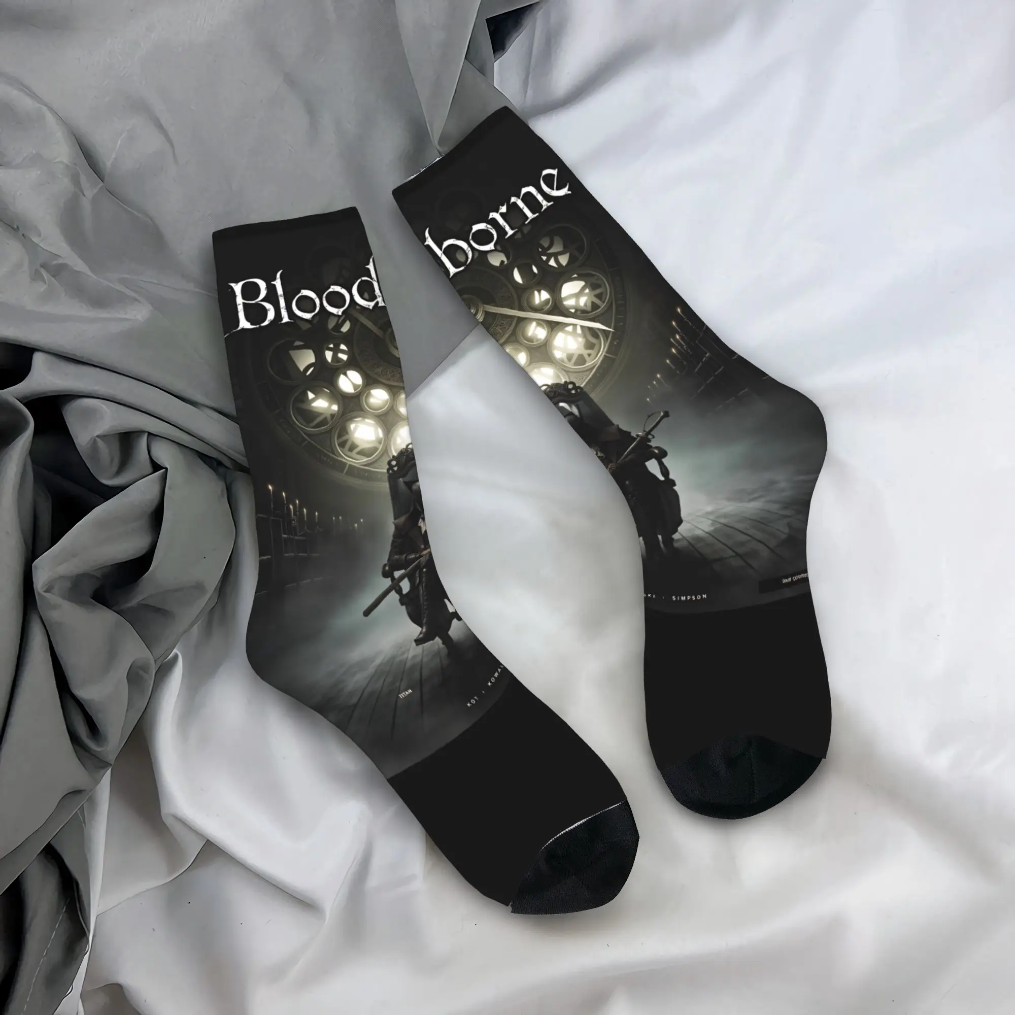 

Main Hunter in Yharnam For Gamers Bloodborne Socks Stockings Anti Bacterial Men Socks Warm Soft Autumn Funny Cycling Socks