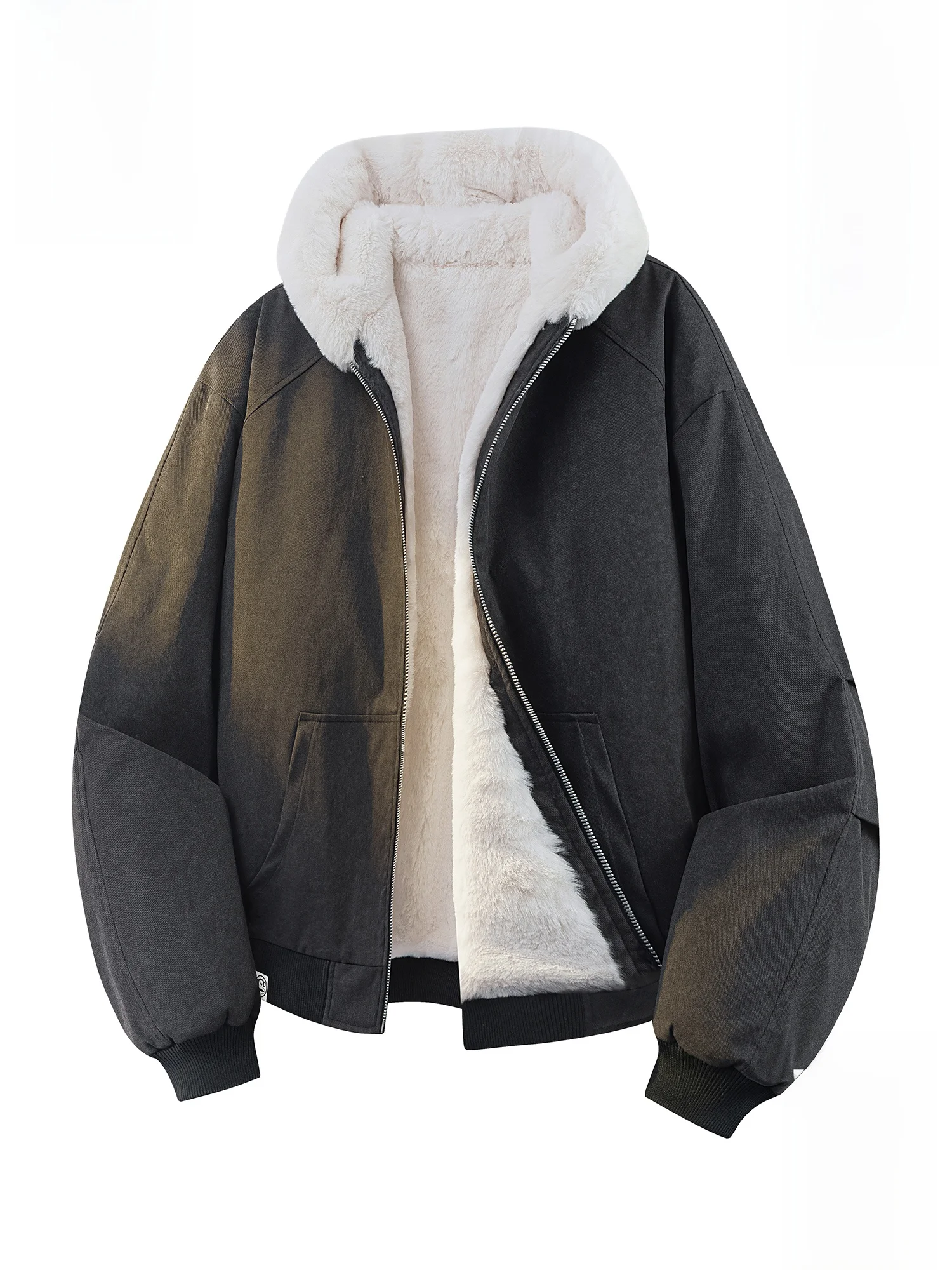 

Мужская зимняя утепленная куртка Paul Frank Large Mouth Monkey Mountain Eagle с меховым воротником, хлопковая, на молнии, с капюшоном, повседневная теплая куртка