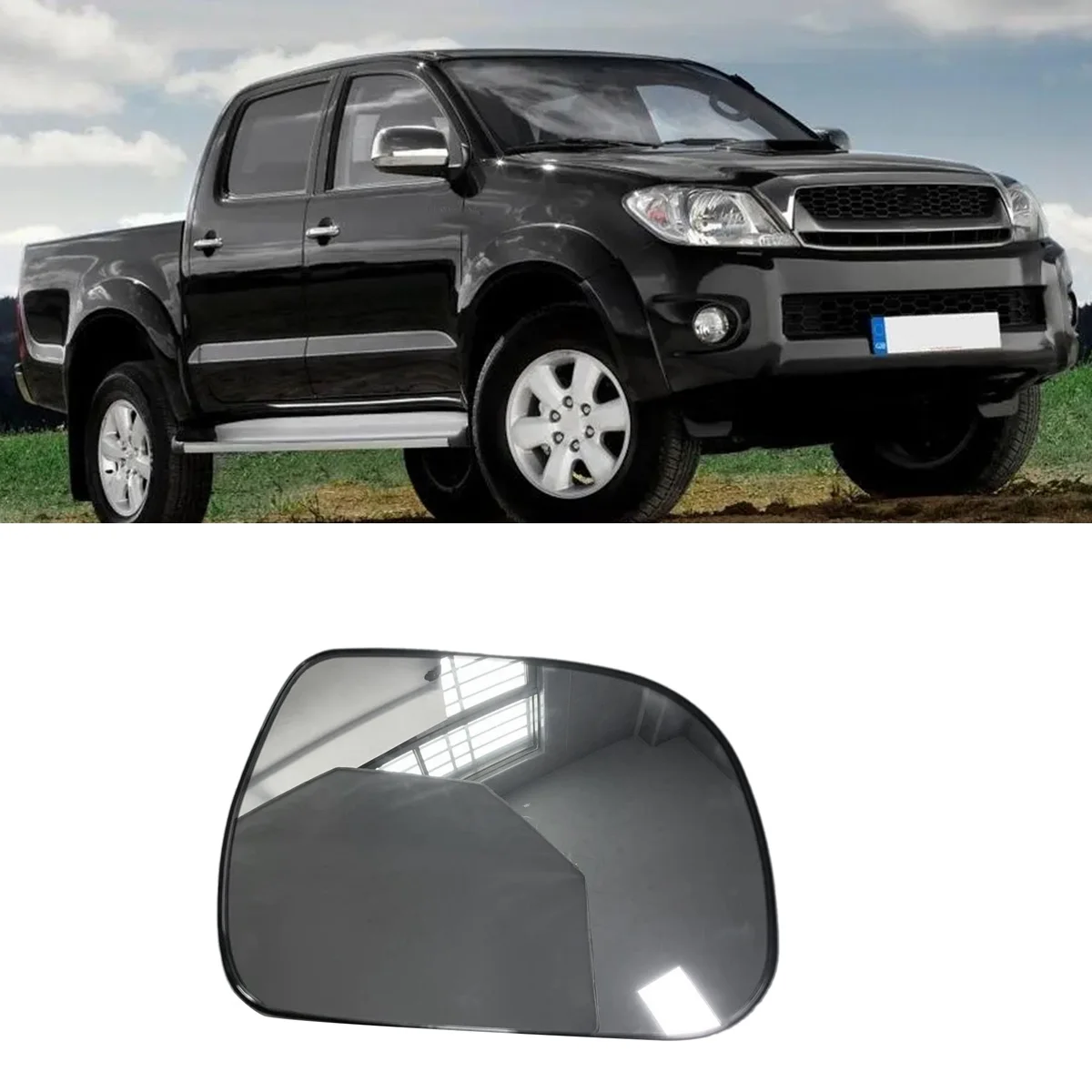 Car Door Right Side Wing Mirror Glass with Back Plate for 2012 Reflective Mirror