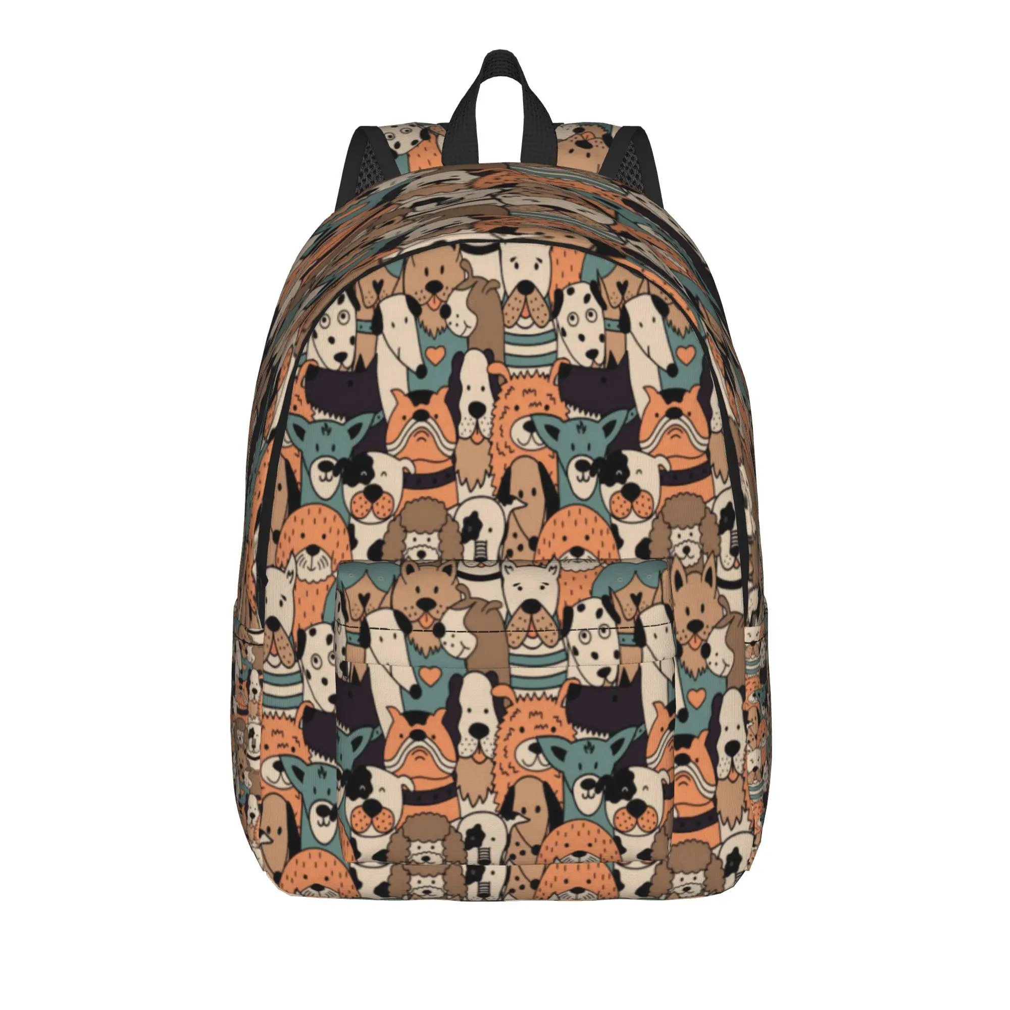 Colorful Dogs Animals Kawaii Doodle Pets Backpack Boy Girl Lightweight Backpacks High School Bags High Quality Rucksack