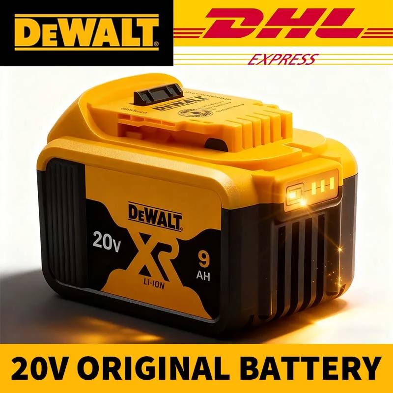 

Аутентичная батарея DEWALT 20 В MAX 9 Ач XR, долговечная литиевая батарея с быстрой зарядкой для бетонной пилы, дрели, шлифовальной машины, электроинструментов