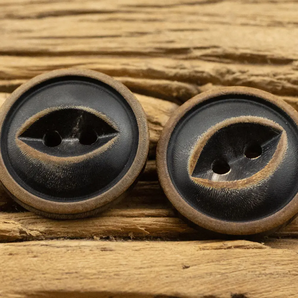 

40Pcs Ox Horn Sewing Buttons Durable Vintage Replacement Buttons for Shirts Sweaters Jackets Clothing Accessories DIY Decoration