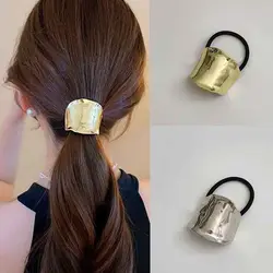 1pcGeometric metal headband, Korean version, letter, rubber band, high-end feel, simple headband, tie hair accessories, headband