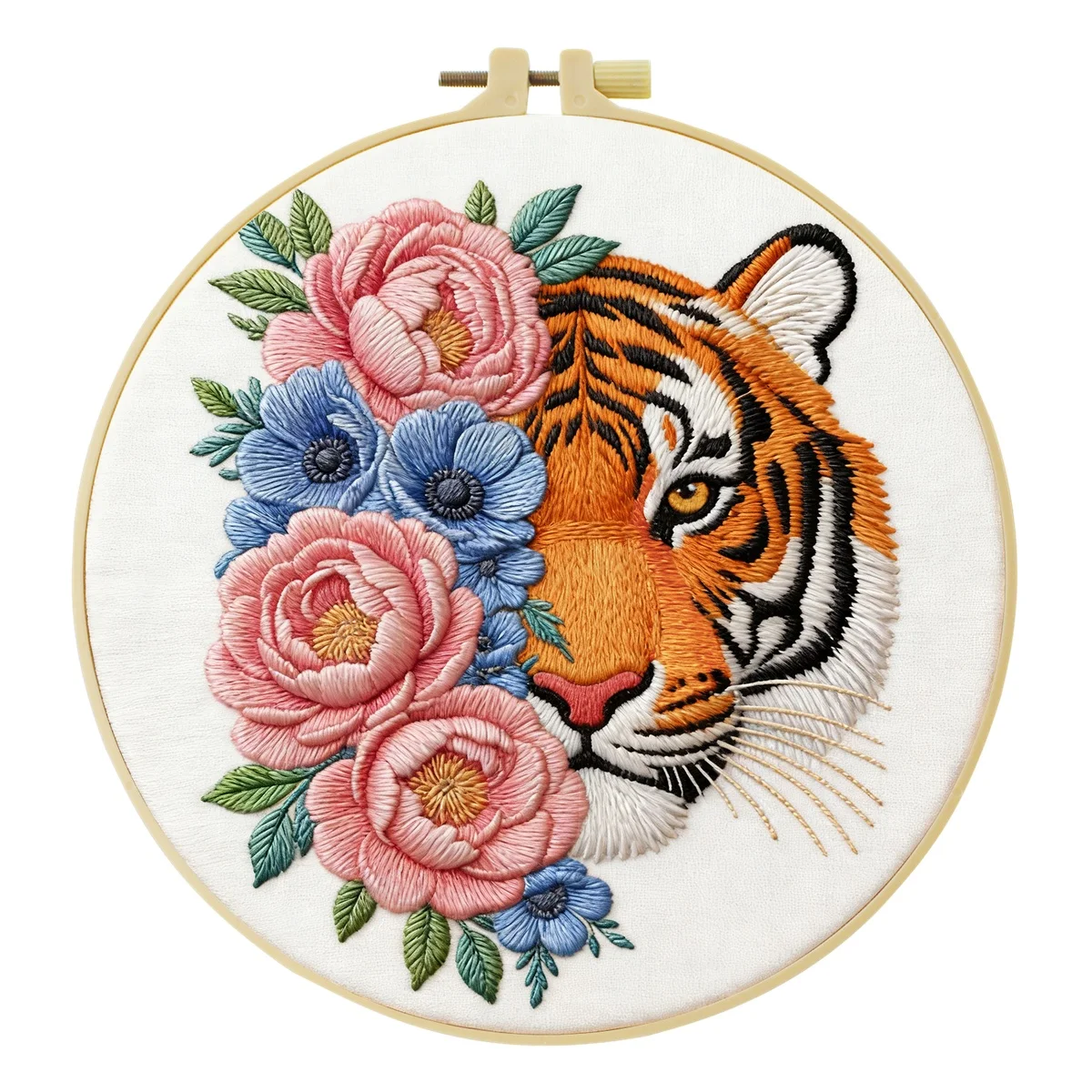 1 Stück DIY Tier-Stickerei-Werkzeugset für Anfänger, Heim-Nähhandwerk-Set, Stickerei-Set, Geschenk, Muster, Handgemacht – Detail 12