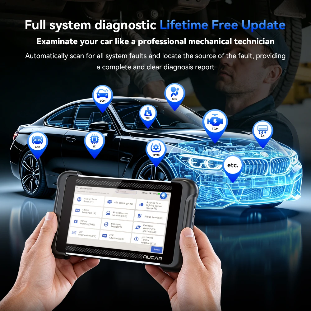 MUCAR 783BT Scanner Automotriz Diagnostic Tool Professional OBD2 Scanner CANFD Bi-directional 28 Reset Full System Lifetime Free