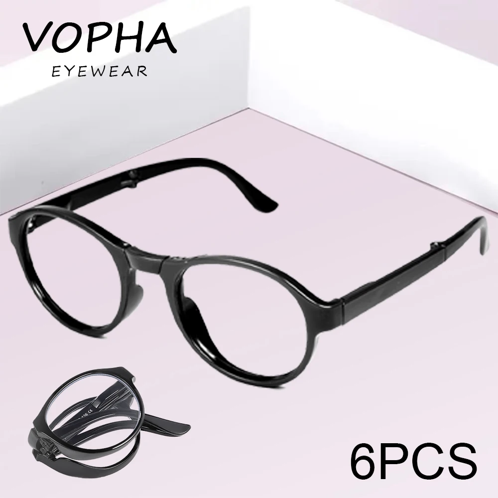 

6pcs Auto Focus Reading Glasses Foldable Auto-adjusting Eyeglasses Clear Vision Presbyopia Glasses For Men And Women L12