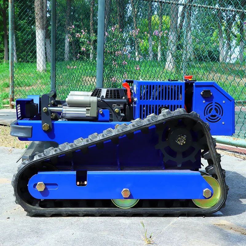 Penjualan langsung pabrik yang dapat disesuaikan 550mm mesin pemotong rumput rumah tangga kecil remote control nirkabel yang efisien dan hemat waktu