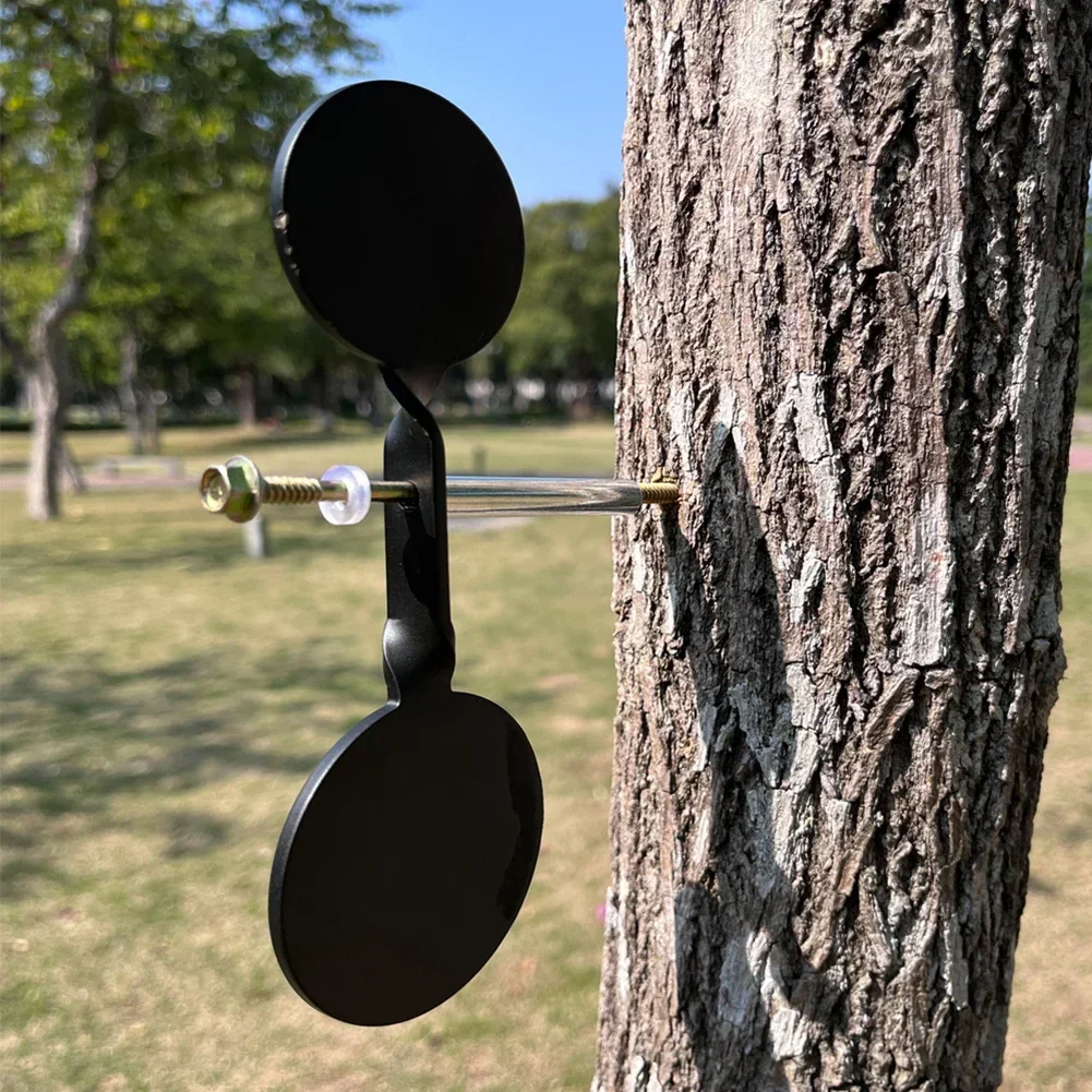 Spinner Tiro al bersaglio Accessori per bersagli Doppio spinner in acciaio al carbonio per la caccia per l'allenamento all'interno e all'aperto