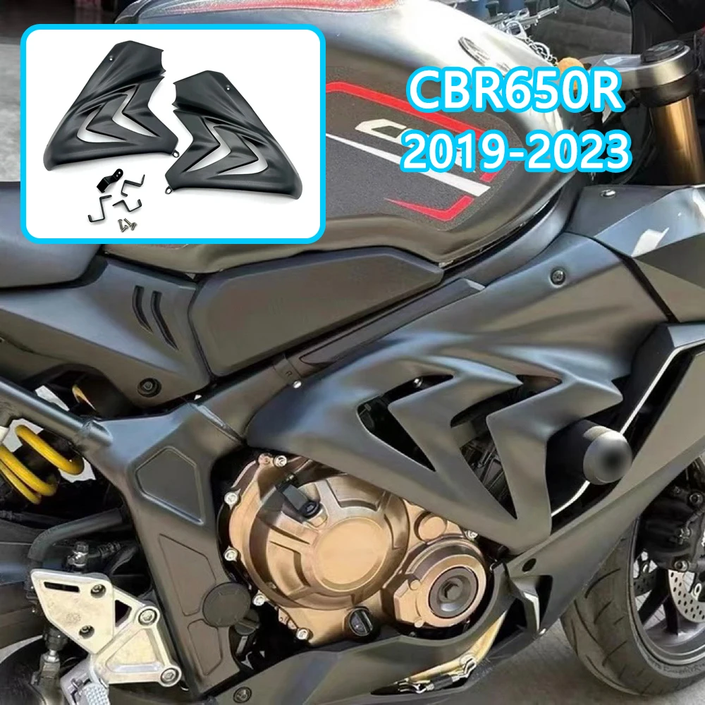 

For HONDA CBR650R 2019-2023 Motorcycle Engine Frame Side Panel Fairing Cover Frame Shark type Spoilers Side Cowl Cover Panel