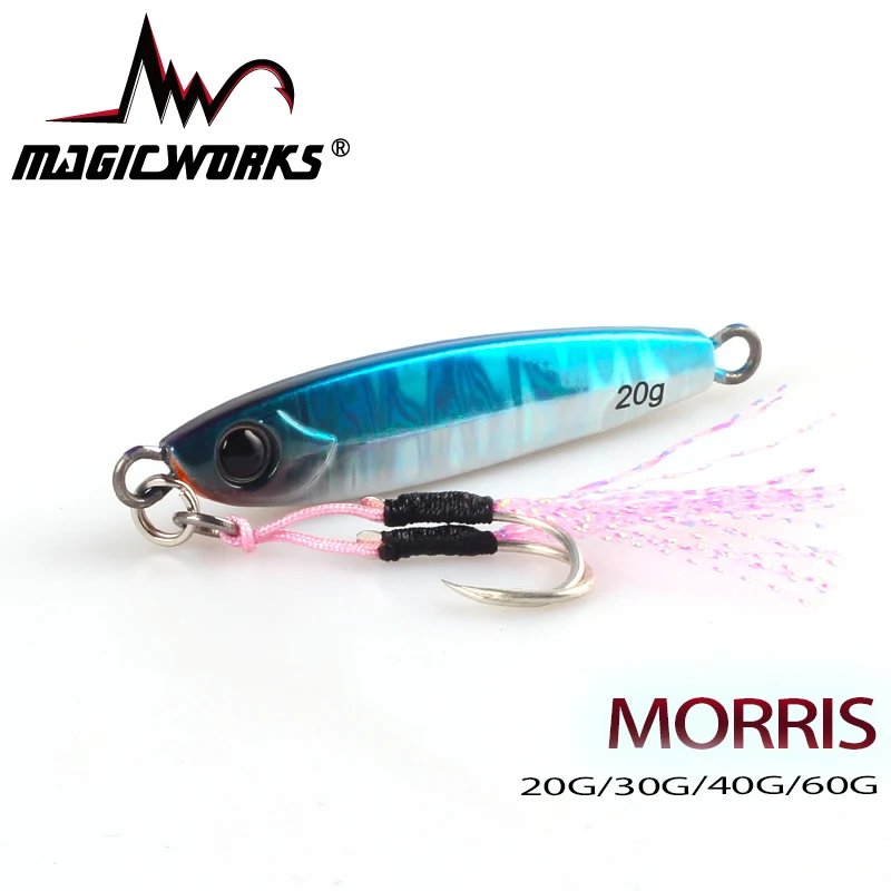 

MAGIC WORKS Metal Jigging Bait 20G 30G 40G 60G Sinking Fishing Lure Saltwater Casting Jigging For Fishing Trout Fishing Tackle