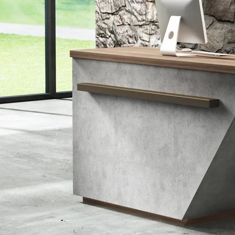 Large Enterprise Front Desk Personalized Creative Counter Office Building Hotel Front Desk Reception Desk