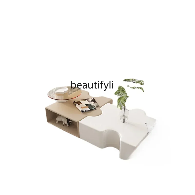 

14 Size Coffee Table TV Cabinet Combination Light Luxury and Simplicity Modern Small Apartment Home coffee table for living room