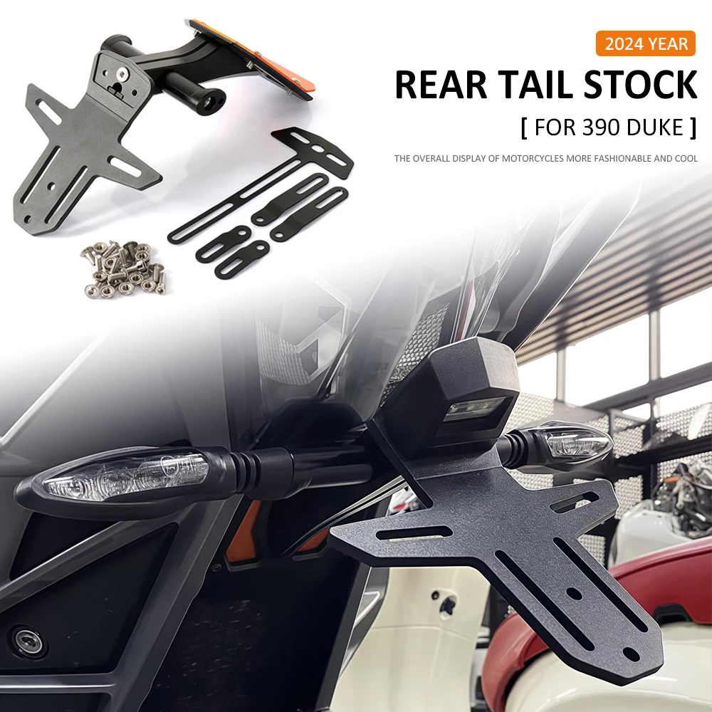 

NEW For 390 Duk 390 390duk Duk390 2024 Motorcycle Rear Short Tail Stock License Plate Holder Tailstock Bracket Tail Mount Frame