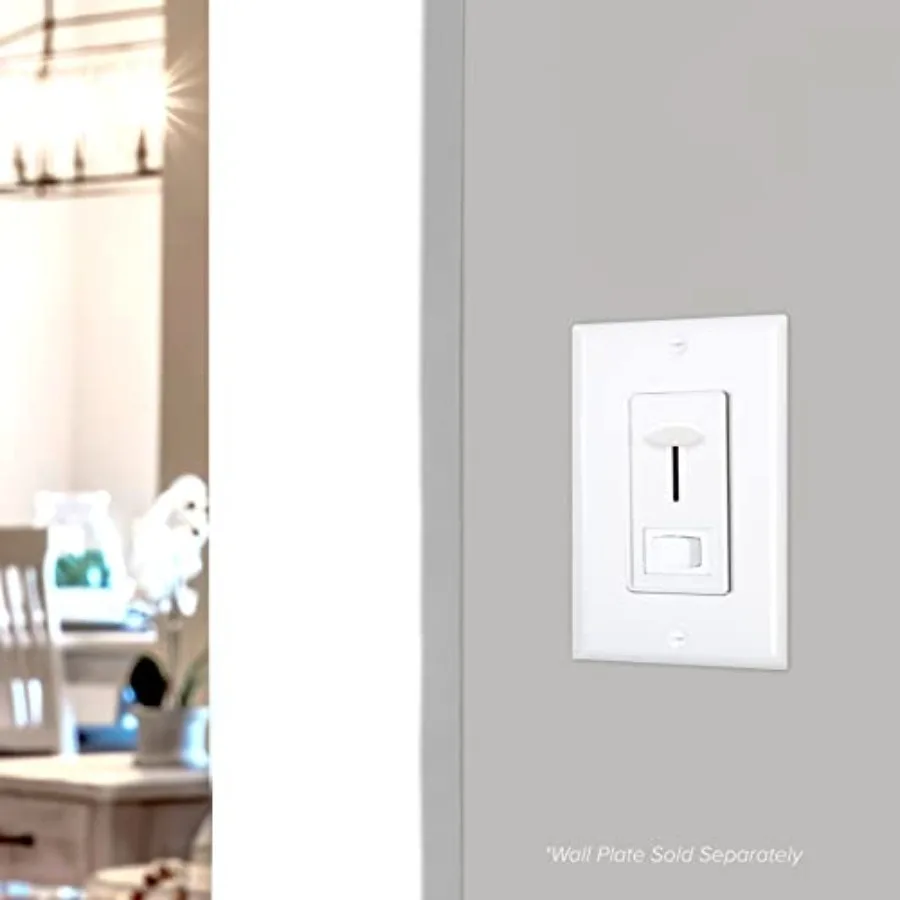 LED Dimmer Electrical Light Switch - 3-Way/Single Pole Use, 600 Watt Max, LED and Incandescent Compatible for Dimmable Home Lig