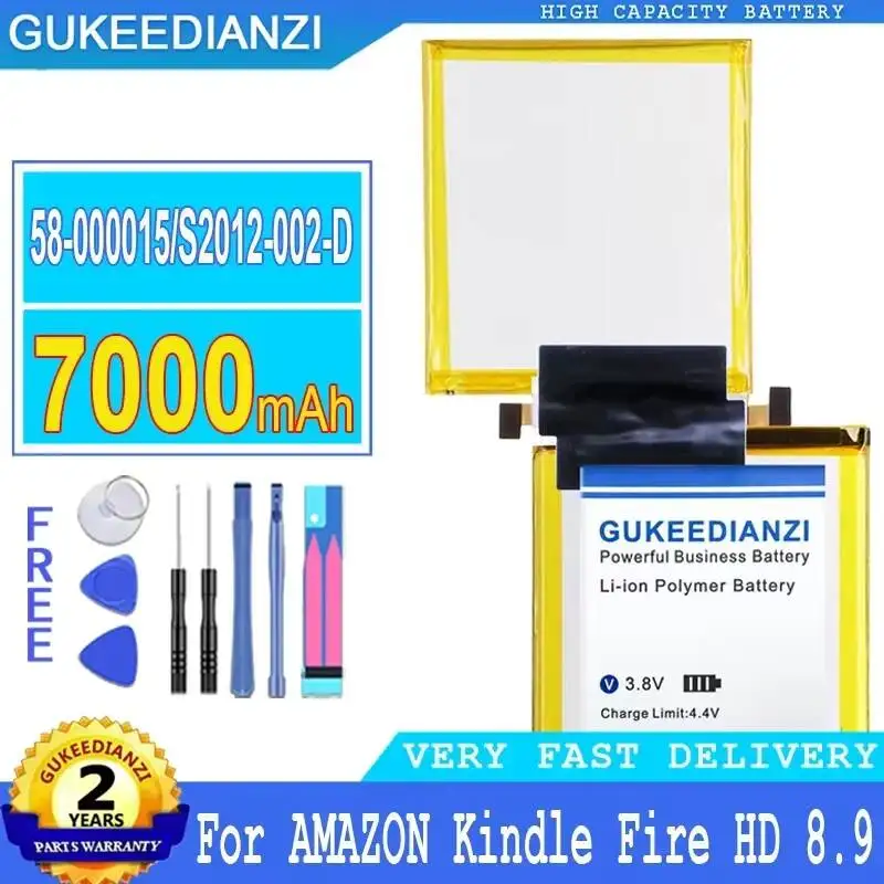 

Аккумулятор для ноутбука 7000 мАч для Amazon Kindle Fire HD 8.9 3HT7G KINDLEFIREHD89 KINDLEFIREHD894G 58-000015 S2012-002-D