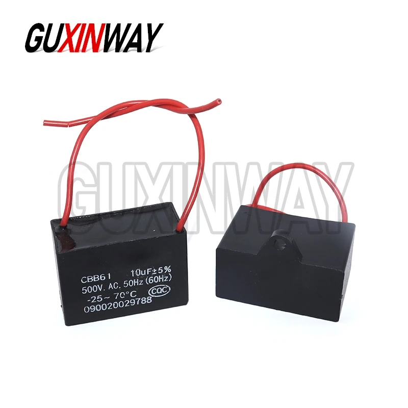 CBB61 Fan Capacitor 450V 1UF 2UF 3UF 5UF 6UF 10UF 18UF 20UF 25UF Ceiling Fan Motor Run Rectangle Capacitor CBB 61