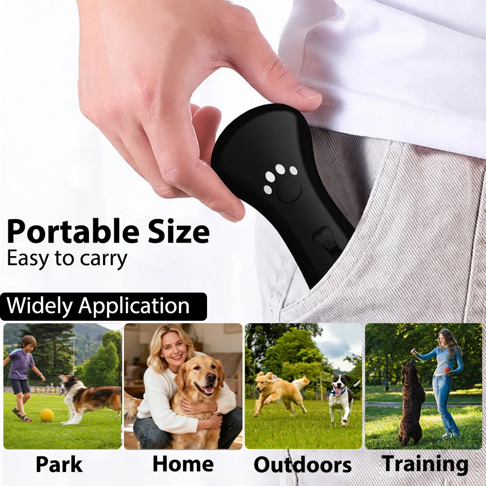 Frequency conversion ultrasonic dog trainer Handheld portable pet trainer USB rechargeable bark stopper