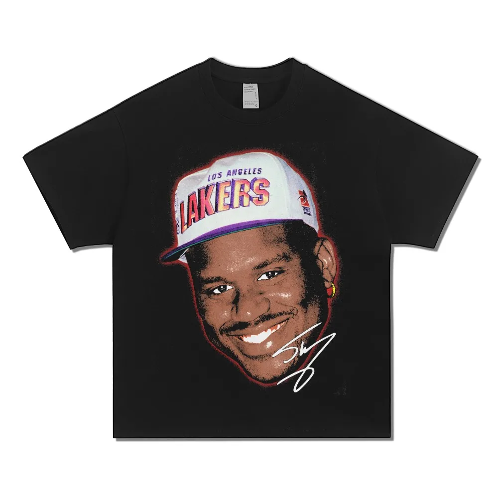 

Новое поступление, американская баскетбольная майка в стиле хип-хоп, хлопковая спортивная футболка с круглым вырезом, уличная свободная футболка с подписью O'Neal, топы