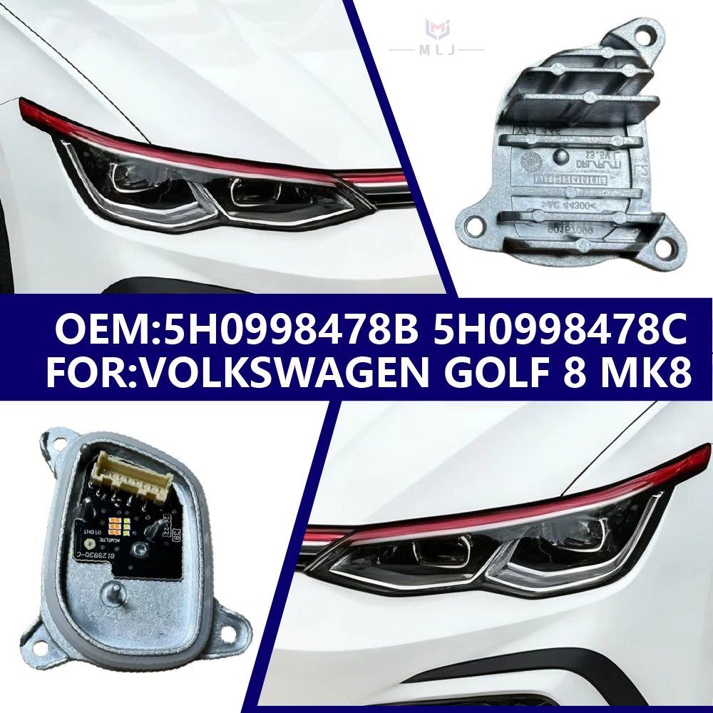 

НОВИНКА ДЛЯ VOLKSWAGEN GOLF 8 MK8 OEM 5H0998478B 5H0998478C Фара Светодиодная фара DRL Модуль управления Блок управления Angel Eye Автомобильные аксессуары