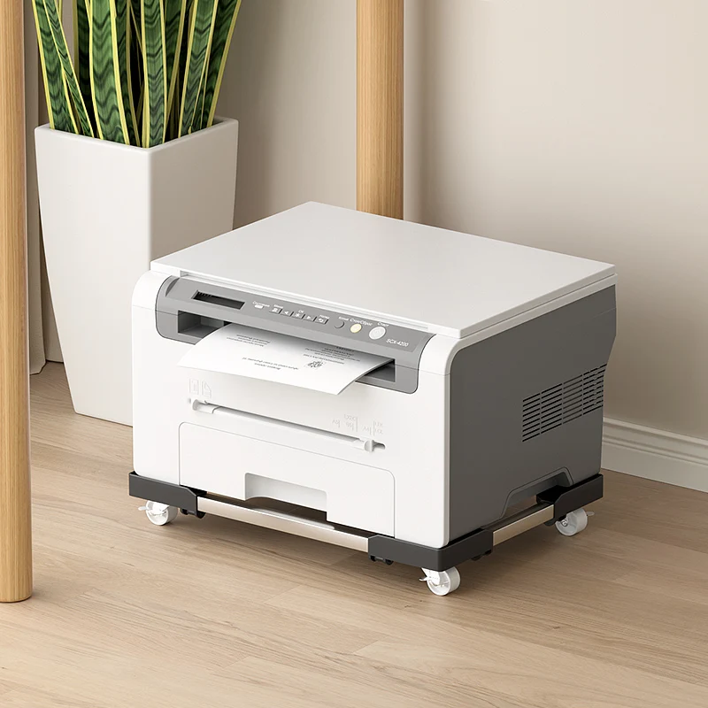 Printer & Computer Host Base with Swivel Casters: Universal Height-Adjustable, Moisture-Proof Ventilated Stand for Home & Office