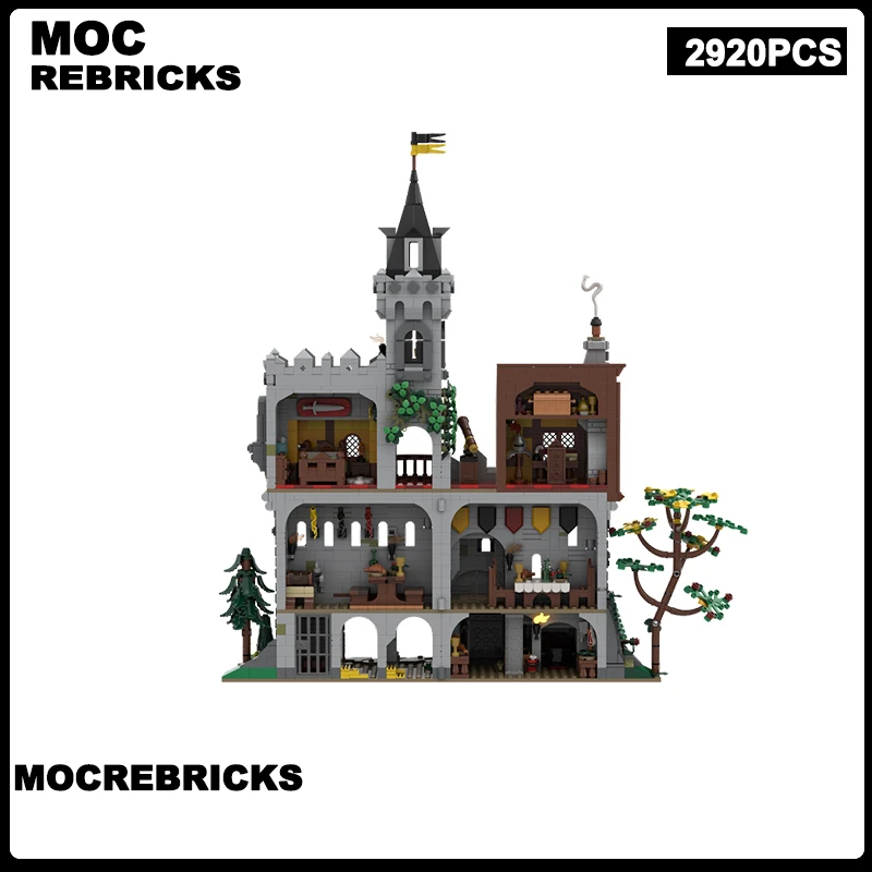 

MOC Building Block Medieval Series Crow Lord`s Castle Modular Architecture Assembly Model High-Tech Brick Toys Christmas Gifts
