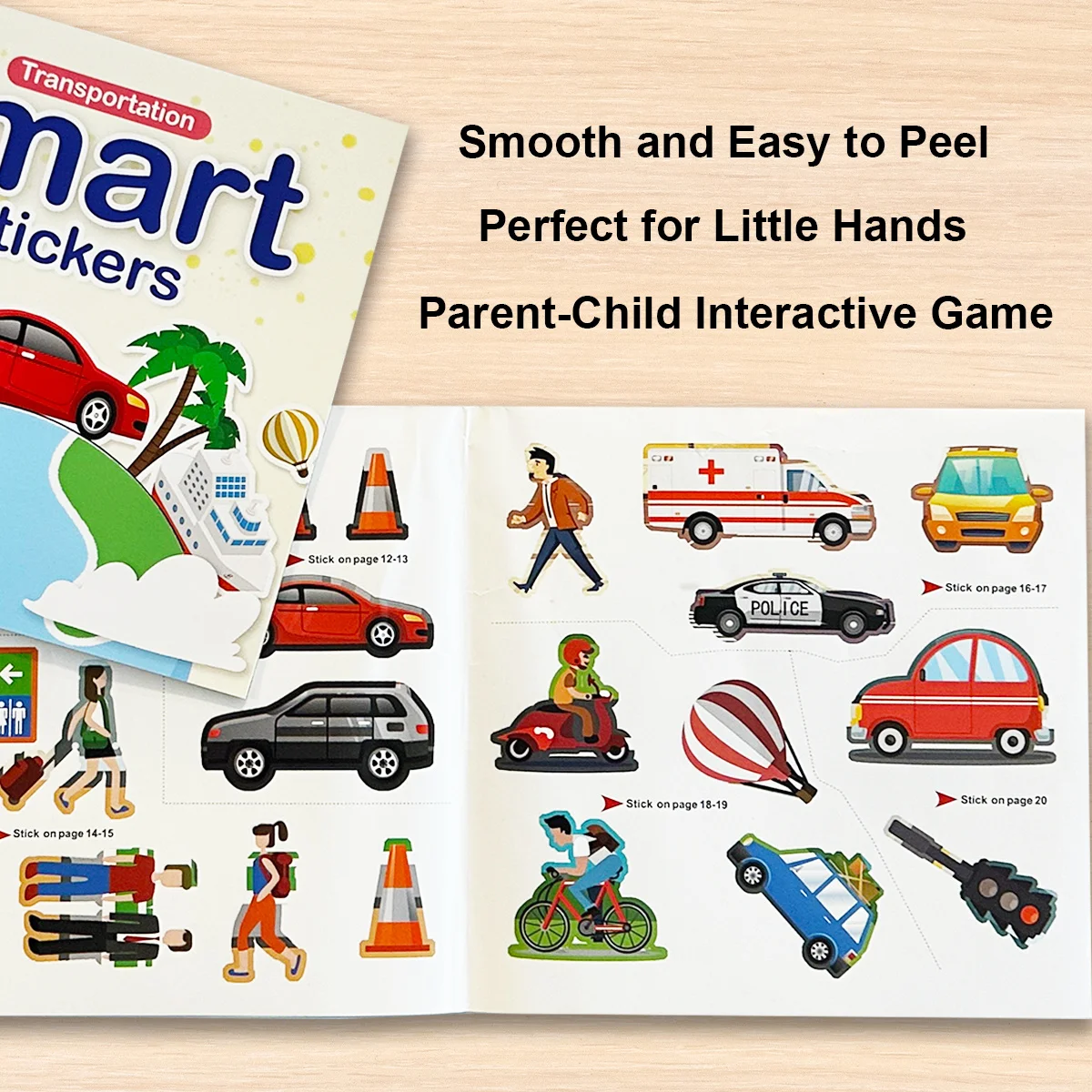 Vehicle World: Moving Paper Crafts Sticker Book for Toddlers and Kids