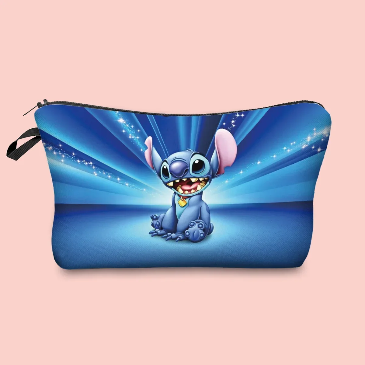 Disney stitch Makeup Bag Printed Multi-Purpose Storage Toiletries Travel Clutch Bag for Children Waterproof And Dirt Resistant