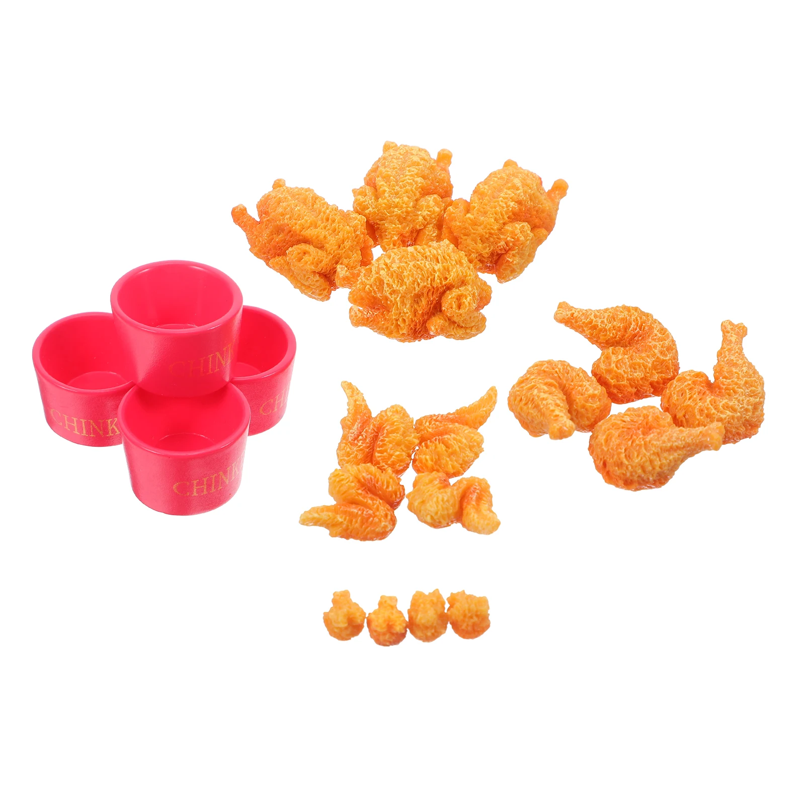 

Simulated Chicken Wings and Drumsticks Models Artificial Adorable Food Decor Props Leg Play Child