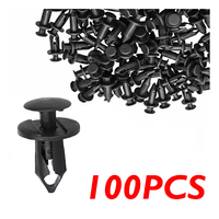 Pop 100PCS Interior 8mm Auto Bumper Clips Retainer Car Plastic Rivets Fastener Fender Push Vehicle Car Replacement Parts