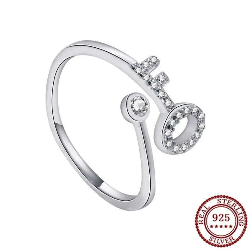 

Горячий продавать дизайн ключей из стерлингового серебра S925, блестящий глаз, серебряное кольцо, женская мода, универсальный, роскошный