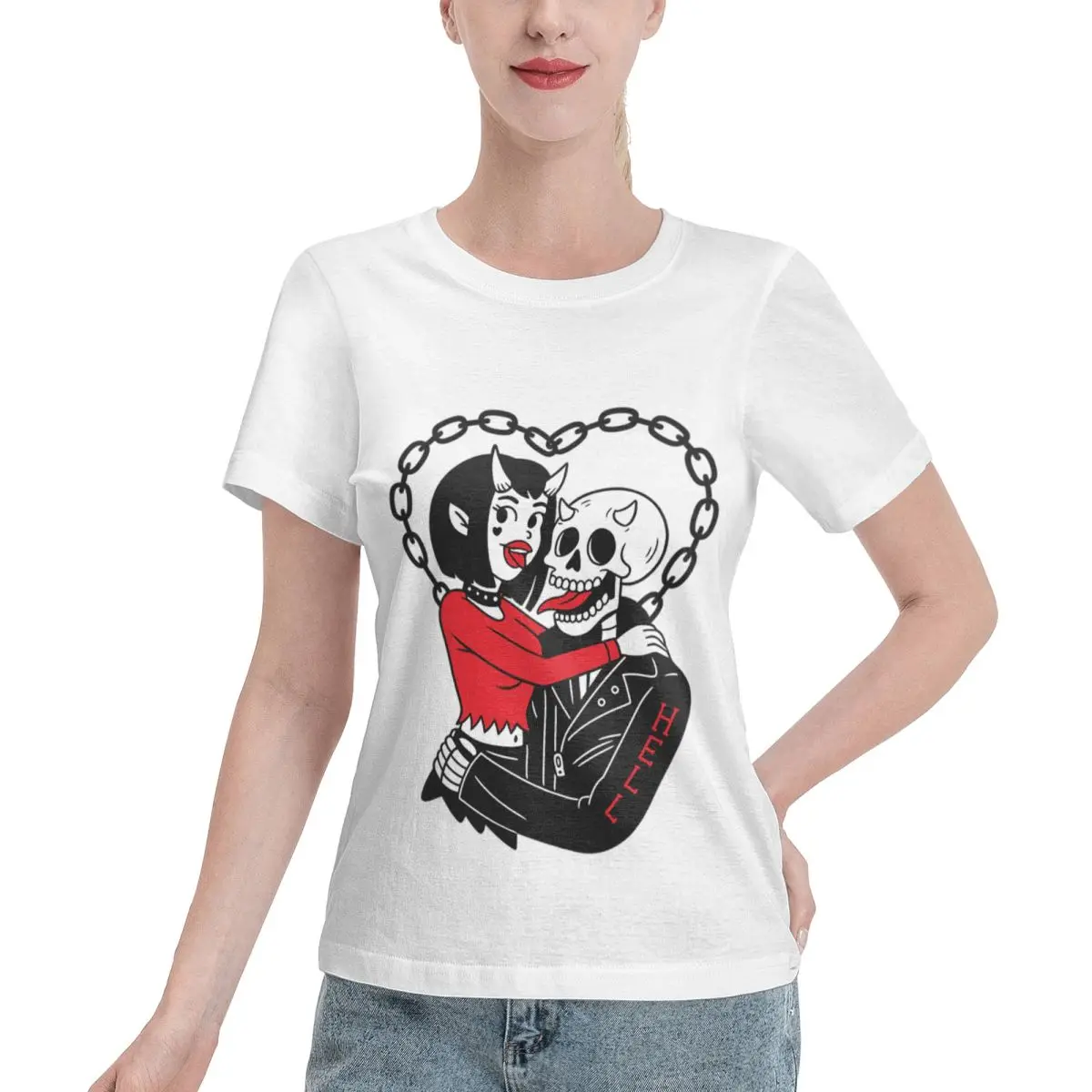 Fast Shipping Monster Couple Women's T-shirt Aesthetic Outfit Loungewear Top