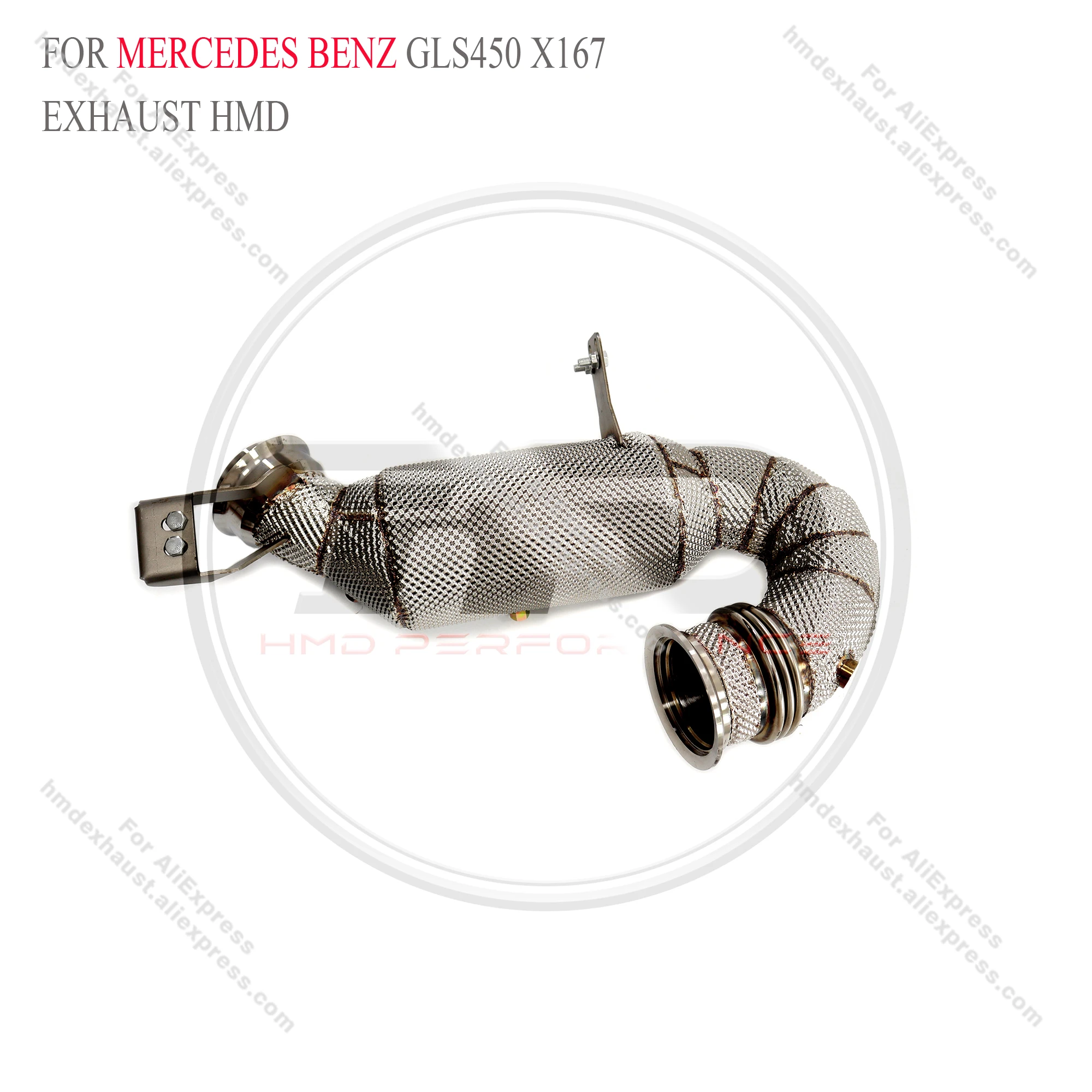 

HMD Exhaust System High Flow Performance Downpipe for Mercedes benz GLS450 X167 With Heat shield